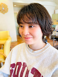 マッシュウルフパーマ