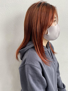 【miu担当】ブリーチありオレンジカラー