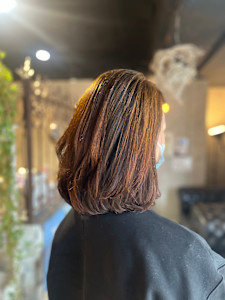 【オレンジブラウンの柔らかボブ】