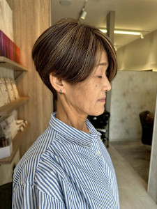 ハンサムショート&コントラストハイライト