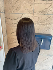 顔まわりレイヤー　セミロング　