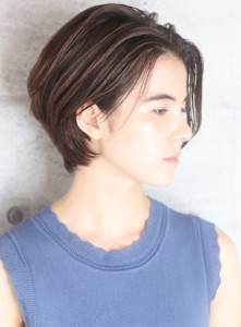 ショート・ボブ/面長/前髪なし/絶壁解消/40代/50代