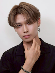 メンズカット×コンマバング×ブリーチ