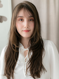 ミストバングフェイスフレーミングレイヤーロング20代30代