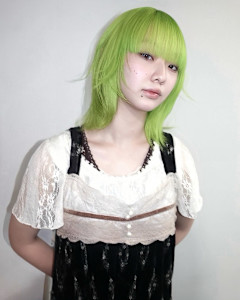 ライムカラー　ケアブリーチ　ブリーチカラー　原宿/表参道