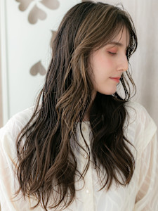 フェイスフレーミングミストバングエアリーロング20代30代