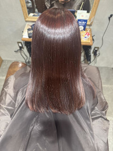 ブリーチなし　チェリーレッド