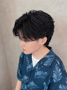 【福岡/天神/メンズカット】毛流れセンターパート