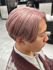 ☆メンズブリーチカラー×ペールピンクマッシュ