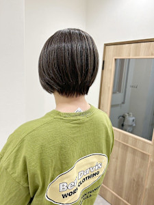 ☆ショートボブ　白髪ぼかしハイライトグレージュ