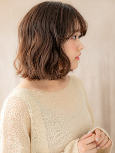 エアウェーブパーマゆるふわミディアムプードルボブ20代30代