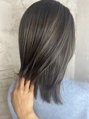 白髪ぼかしハイライトイルミナカラー脱白髪染め池袋東口店