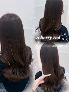 ブリーチなしチェリーレッド＊rina/小顔/大須 /栄