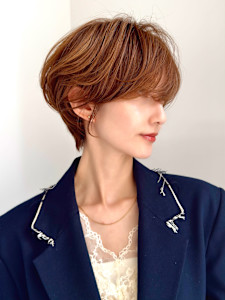 前下がりショート・ボブ/絶壁解消/前髪あり/40代/30代