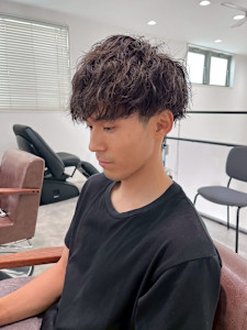 無造作パーマ × マッシュショート