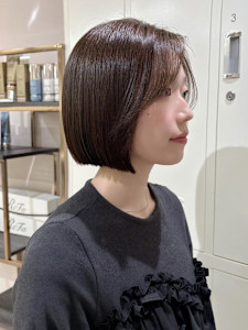 ボブ×切りっぱなしボブ×ミニボブ×冬カラー×横浜×20代