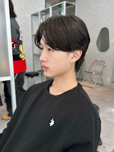 毛流れセンターパート(メンズカット/ダウンパーマ/ナチュラル