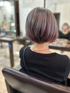 グレージュ・ボルドーショート