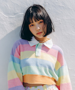 重めパッツン×丸みボブで個性派映え 