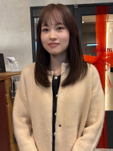 レイヤーカット ブラウンカラー 髪質改善 顔周りカット 