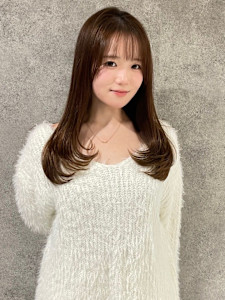 レイヤーカット ワンカール ベージュカラー トリートメント