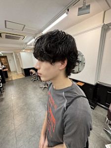 メンズパーマ/ショートウルフ/ニュアンスパーマ/ゆるめパーマ