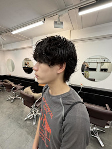 メンズパーマ/ショートウルフ/ニュアンスパーマ/ゆるめパーマ