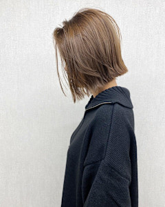 【kiji】ラフ質感な切りっぱなしボブ。＃久屋大通＃丸の内＃