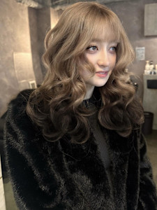 《巴結生》ミルクティーベージュ/裾カラー/デザインカラー