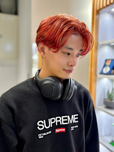 takumi/メンズカット/センターパート/オレンジカラー