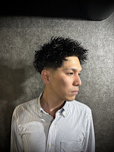 スパイキーショート×ジェットモヒカン×ツイストパーマ×メンズ