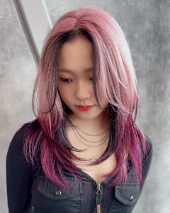 オーダーメイド　デザインカラー　ケアブリーチカラー　ウルフ