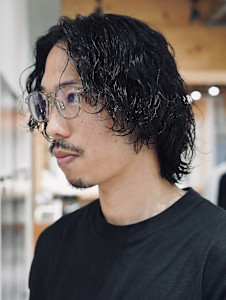 メンズミディアム波巻きスパイラルパーマ波巻パーマ