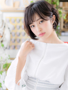 シースルーバングくせ毛風シンプルショート　エアウェーブパーマ - COVER HAIR bliss【カバーヘア ブリス】志木/志木南口駅前店掲載