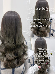 ブリーチなしオリーブベージュ＊rina/小顔/大須 /栄 - Lilme掲載
