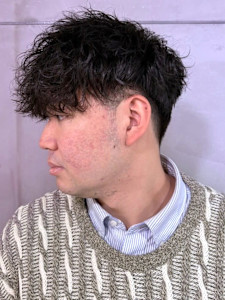 ショートマッシュ ツイスパ メンズパーマ 刈り上げ【札幌】