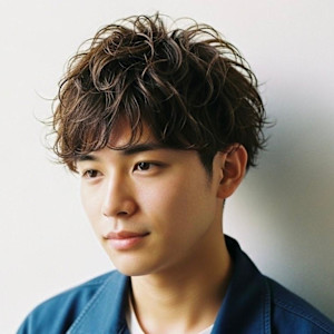 【メンズ】センターパートスタイル