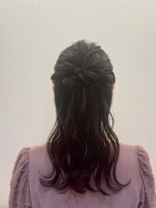 セミロングhalfup arrange