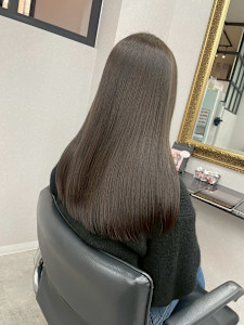 髪質改善/透明感カラー/顔まわりレイヤー/カット/韓国/前髪