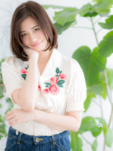 ショコラベージュ×内巻きワンカールボブ - 髪質改善 完全完結型個室サロン people[  ] 勝どき 美容室NEW OPEN 12月1日掲載