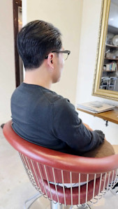 センターパートオールバック - Lourdes hair design掲載