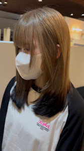 ツートンカラー　ブロンド×ブラック