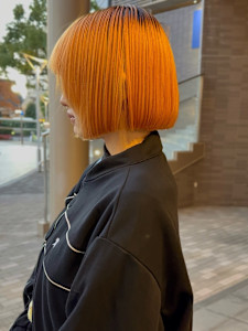 【feliceMICHI 別曽 遥也】オレンジカラー ボブ