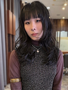 【feliceMICHI 別曽 遥也】ロングパーマ 暗髪 