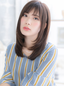 斜めバングダークアッシュ小顔艶髪ストレート　シャギー - mod's hair【モッズヘア】越谷/越谷西口店掲載
