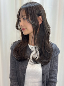 【MICHI 富田店　古作蓮】オリーブアッシュ 顔周りカット