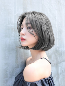 20代30代40代　黒髪透明感サイドバング大人ボブ＃66