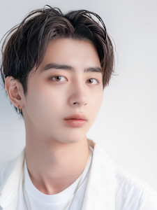 20代30代40代　清潔感センターパート黒髪セクシー＃13