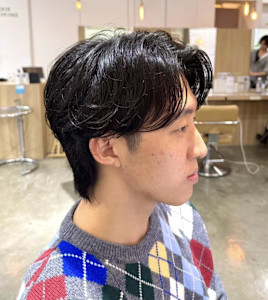 ショートセンターパートウルフ  森