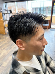 ツーブロックショート